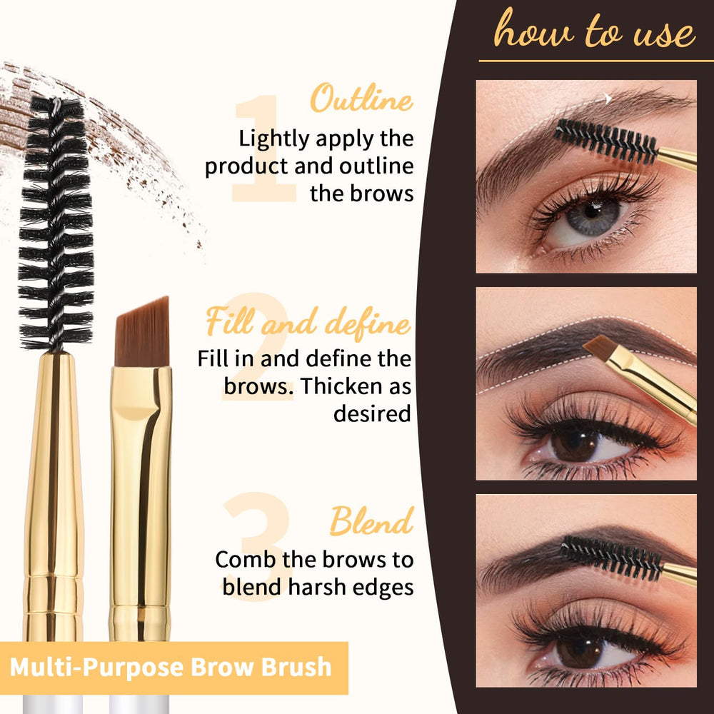 Docolor cepillo angular para cejas, precisión controlada para delinear