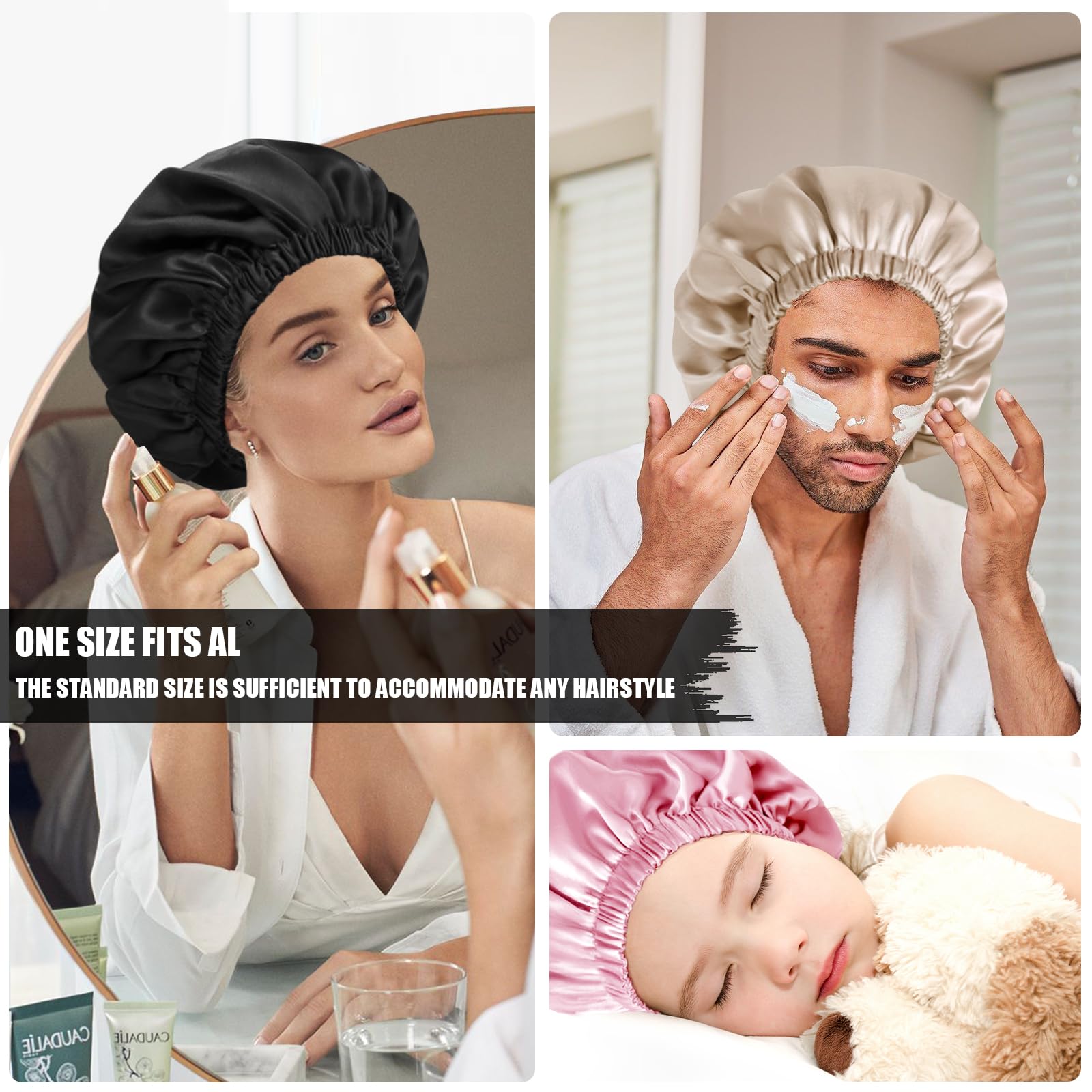 Doitory bonete dos tallas ofrece ajuste cómodo para cabello corto o largo