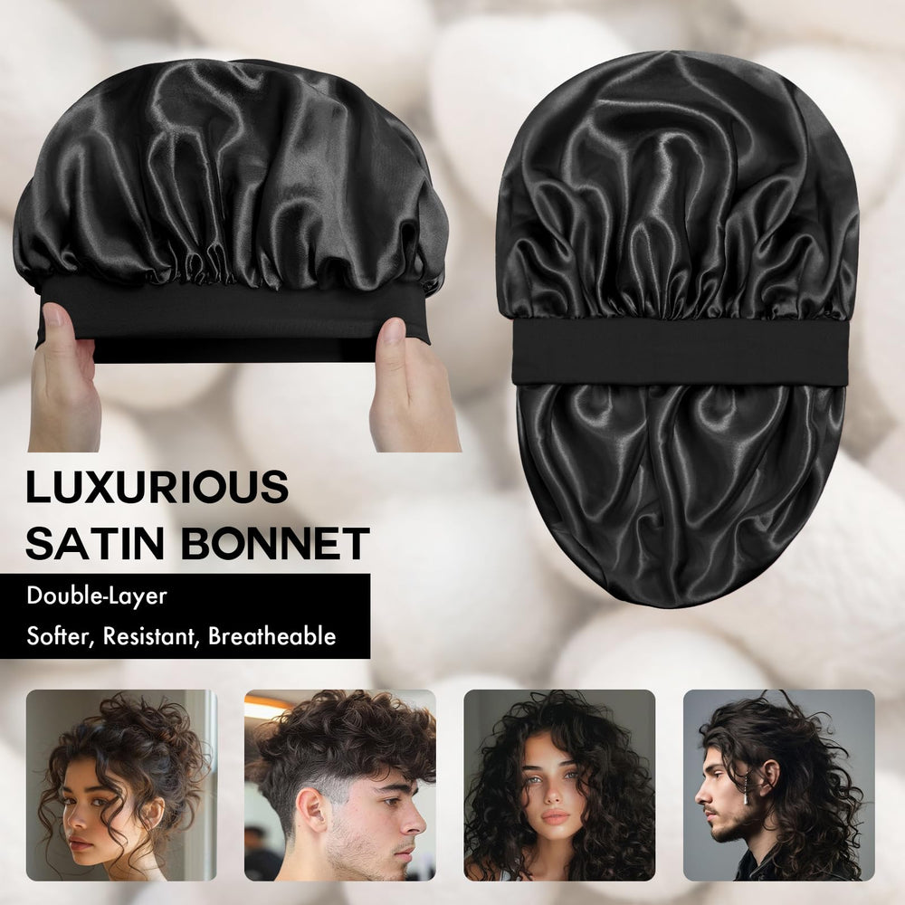 Doitory bonete satén para dormir, elasticidad amplia para un ajuste cómodo