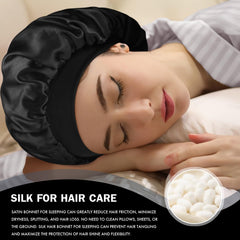 Doitory bonete satén para dormir, evita enredos y mantiene el cabello suave