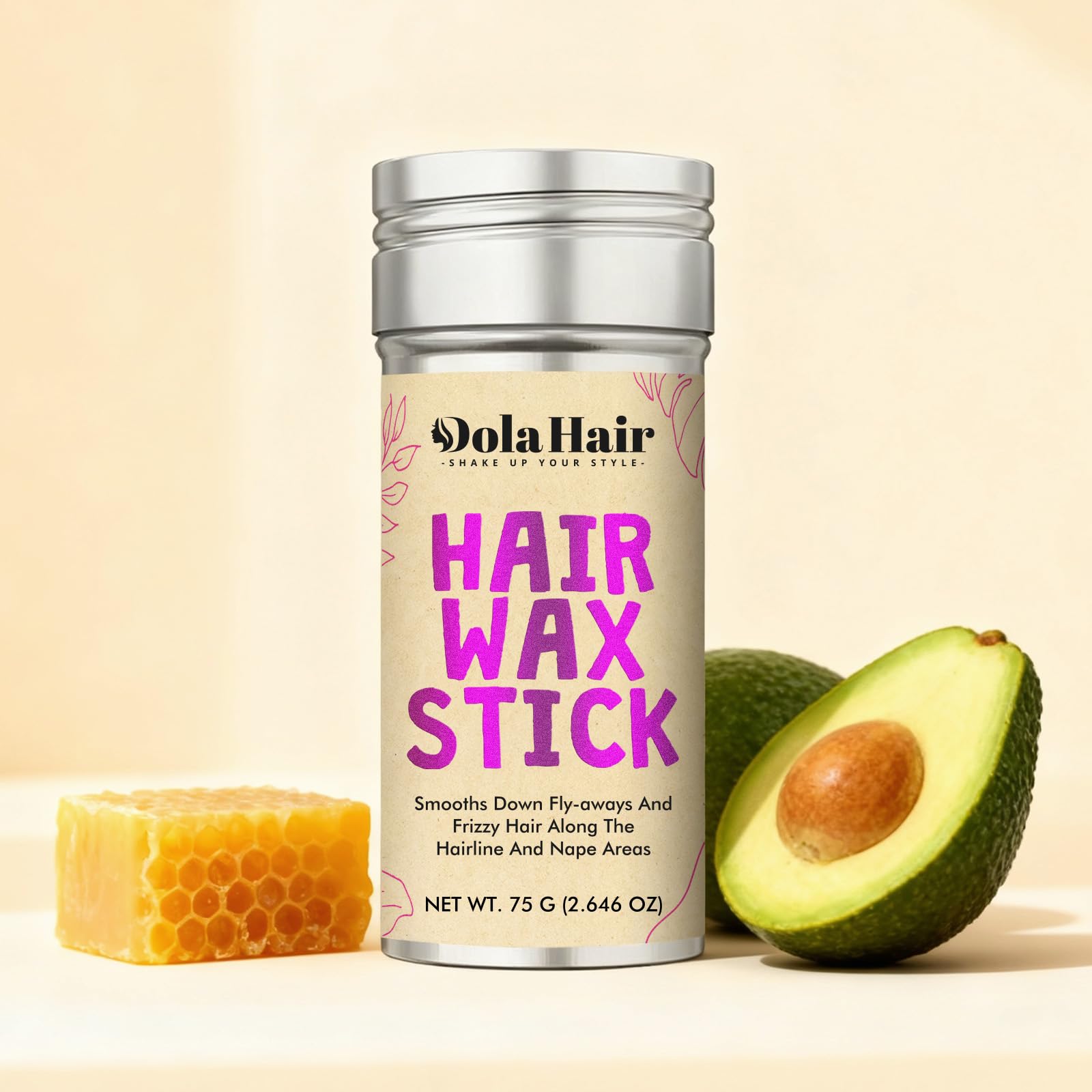 Dolahair barra de cera con fijación duradera para peinados estables.