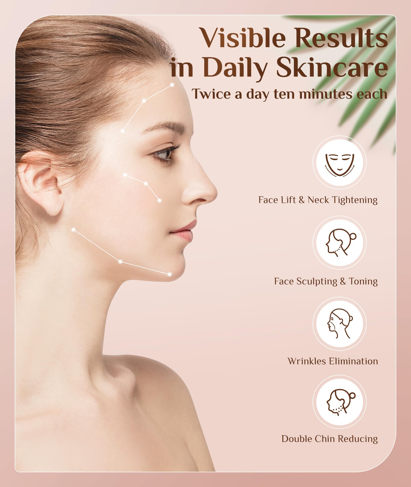 Dopsikn vibración suave para masajes faciales diarios.