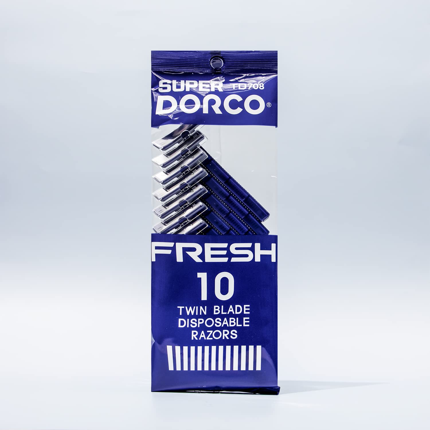 Dorco Fresh rasoir jetable bleu, tête double pour une coupe fluide