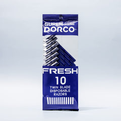 Dorco Fresh rasoir jetable bleu, tête double pour une coupe fluide
