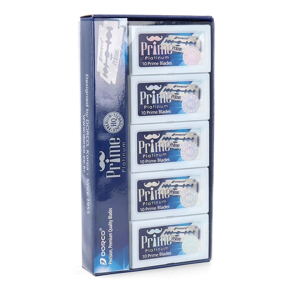 Dorco Prime: hojas doble filo para un afeitado suave y cómodo.