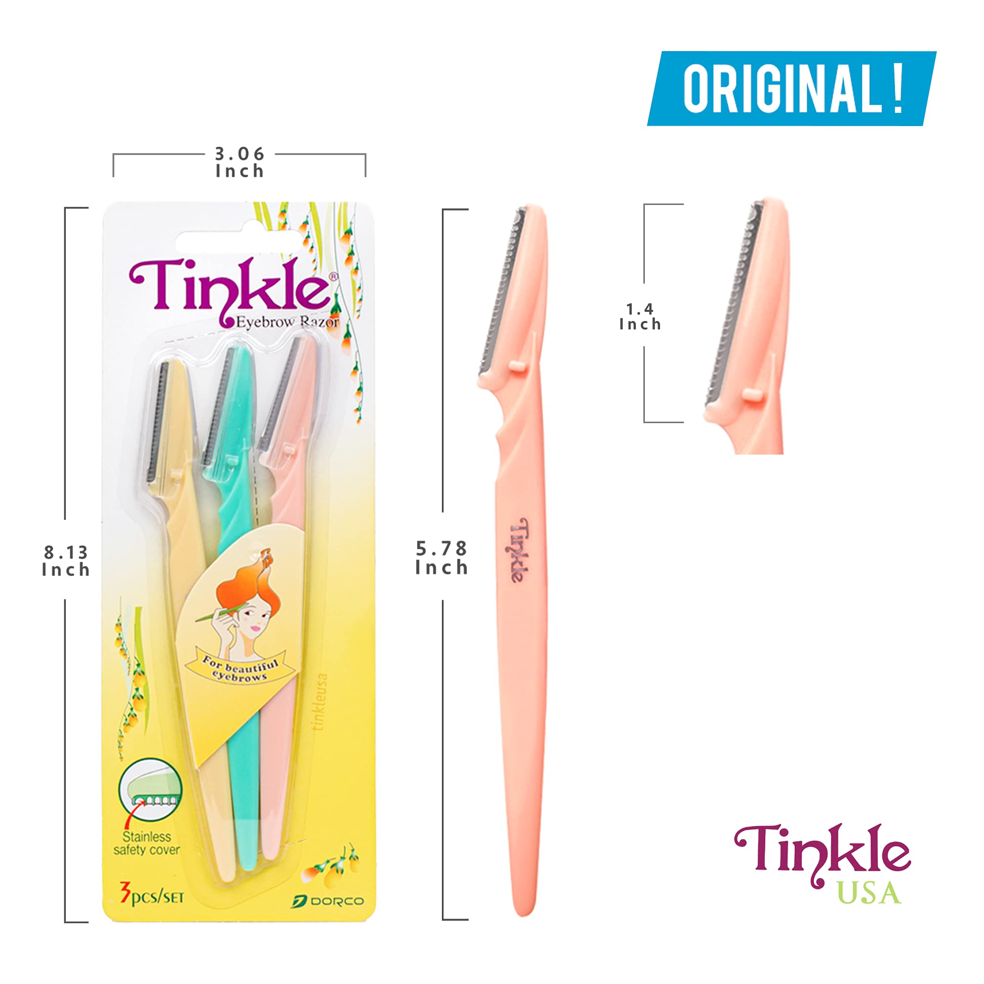 Dorco Tinkle cubierta-protectora mantiene las hojas seguras durante el uso.