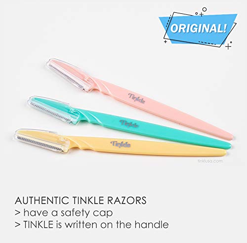 DORCO Tinkle Dermaplaning Tool usado en la ceja para definición suave.