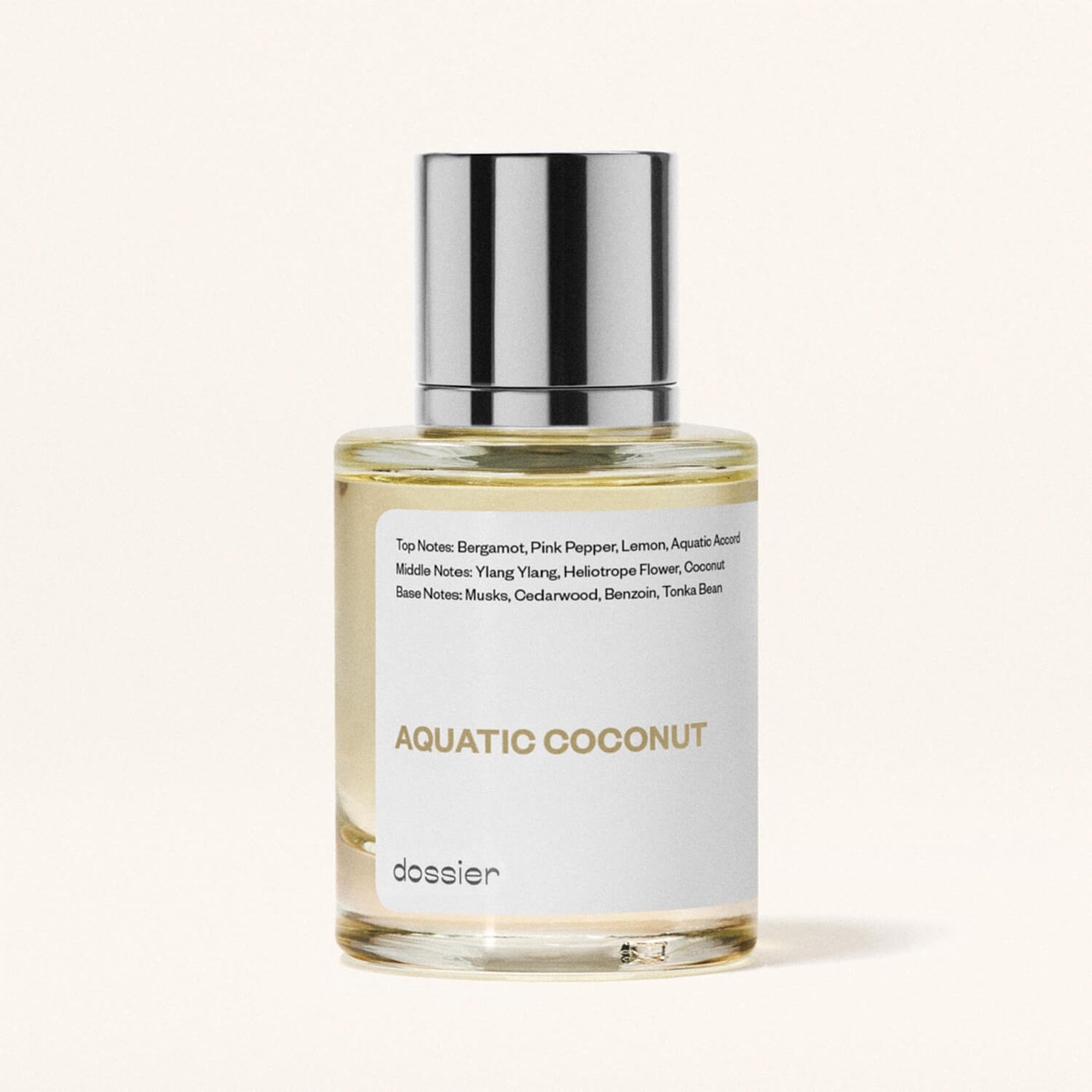 Dossier Aquatic Coconut en escena de playa, ideal para verano y días soleados.