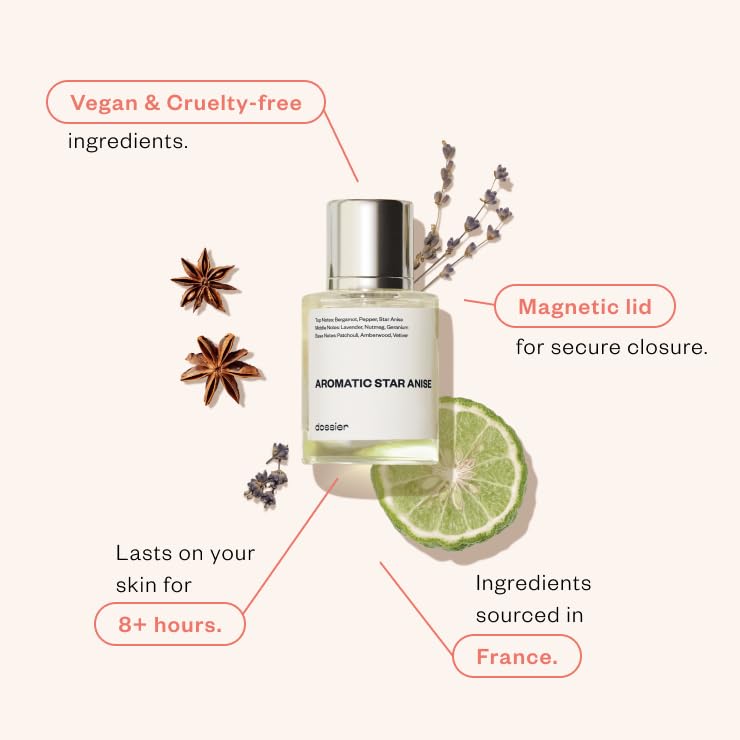 Dossier Aromatic Star Anise spray for long-lasting freshness.