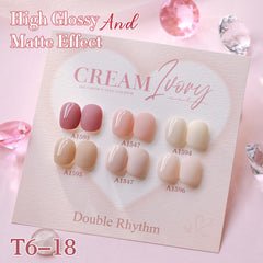 Double Rhythm brillo purpurina, efecto deslumbrante para uñas.