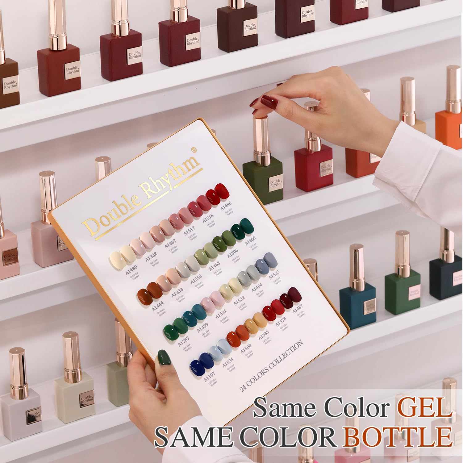 Double Rhythm Building Gel para diseños duraderos en uñas.