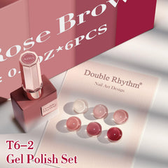 Double Rhythm esmalte gel burdeos traslucido de 15 ml, tono intenso.