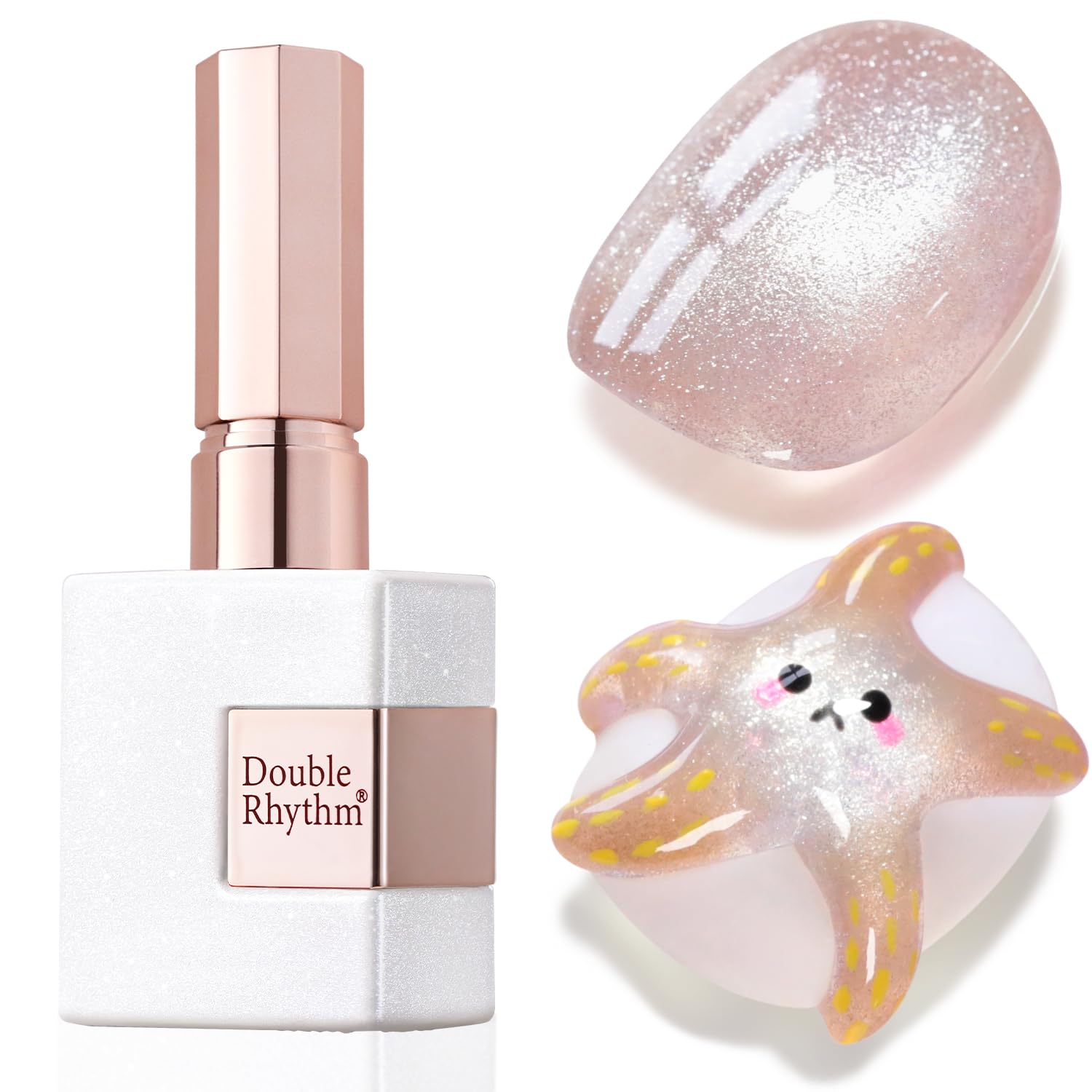 Double Rhythm esmalte gel con efecto ojo de gato y imán para uñas
