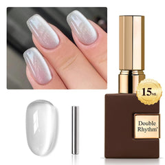 Double Rhythm es esmalte gel ojo de gato 15 ml con efecto brillo cambiante