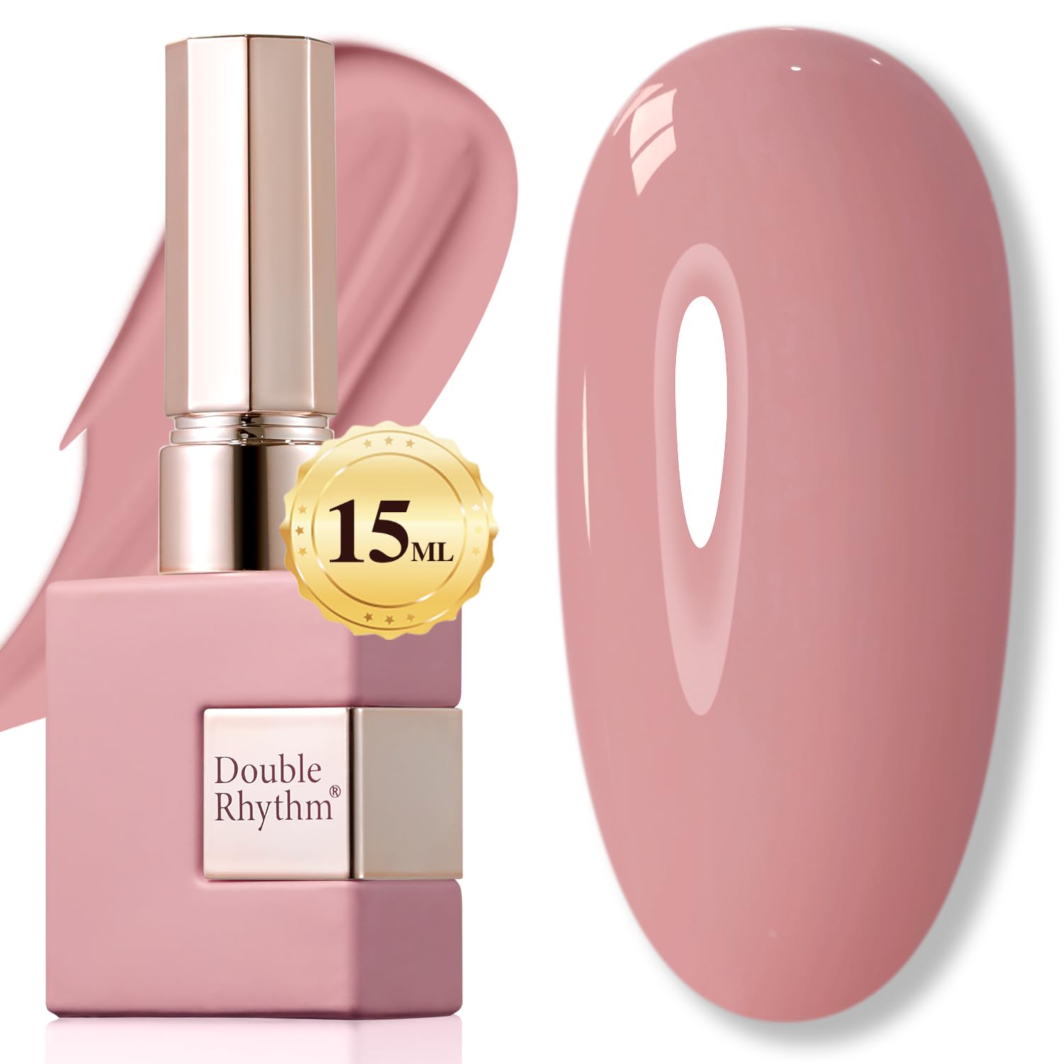 Double Rhythm gel polish 15 ml, tono puro listo para manicura en casa.
