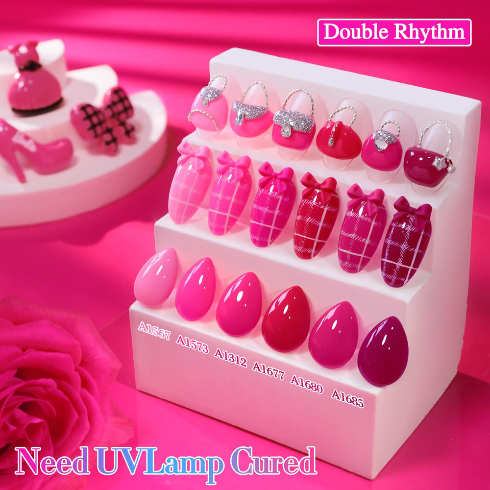 Gel de construction Double Rhythm, structure renforcée et couleur durable.