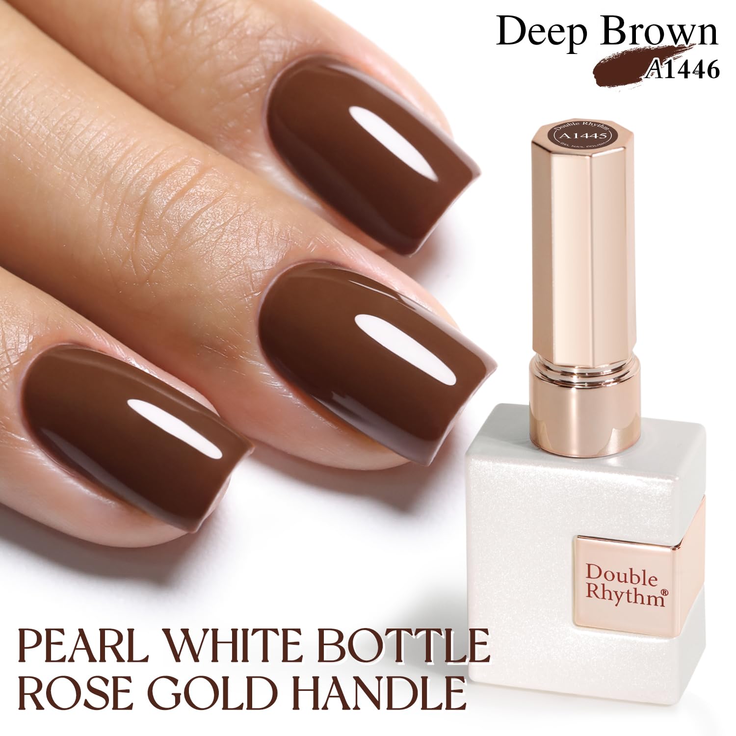 Double Rhythm Esmalte de gel acabado brillo resplandeciente en uñas