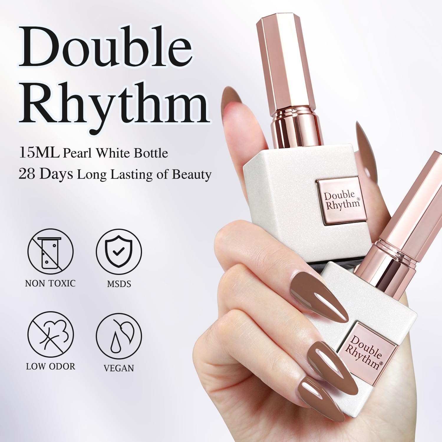 Double Rhythm Esmalte de gel alerta: prueba de alergias antes de usar