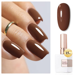 Double Rhythm Esmalte de gel botella 15ml color perla blanca para uñas elegantes