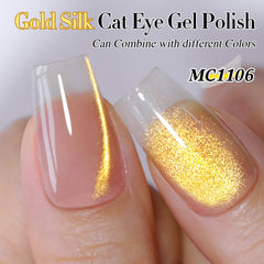 Ojo de gato holográfico de Double Rhythm realza el brillo en uñas