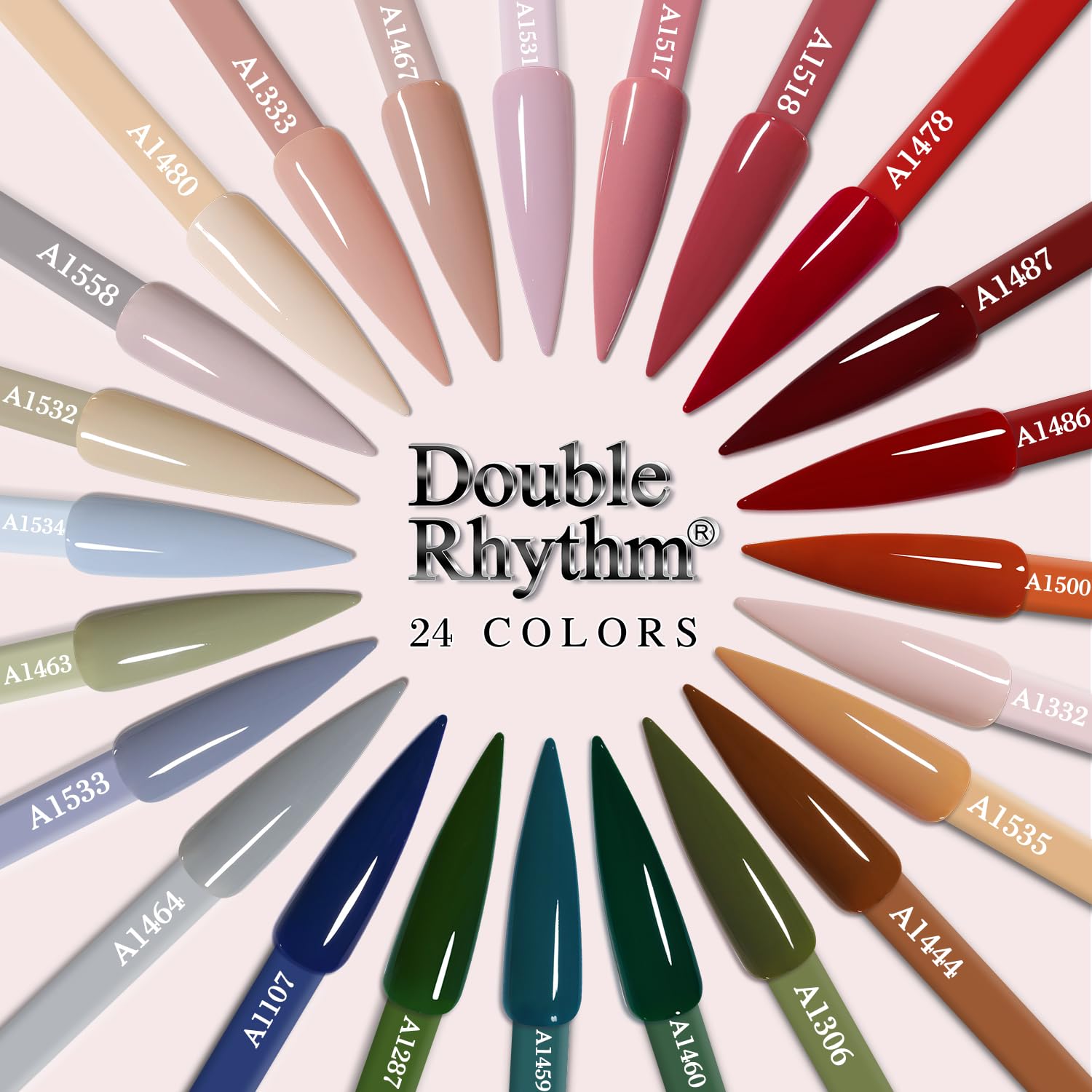 Double Rhythm Paleta de colores gel con brillo intenso.