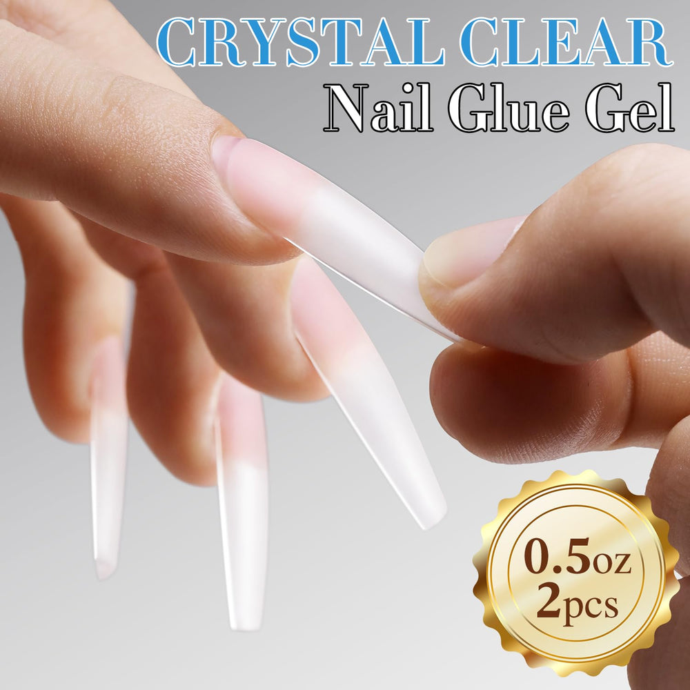 Aplicación fácil del gel pegamento de Double Rhythm en uñas falsas