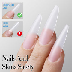 Gel de uñas claro aporta brillo alto y acabado liso