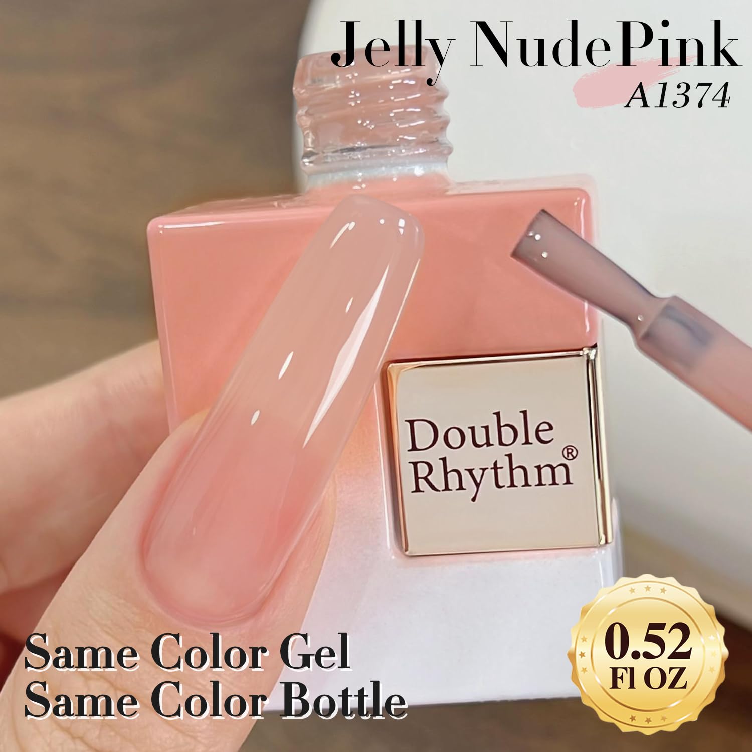 Double Rhythm textura jelly rosa lechoso, aplicación suave para principiantes.