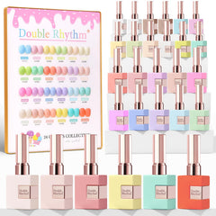 Double Rhythm coleccion Pastel Dulce: esmaltes gel para cobertura completa