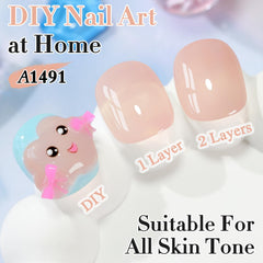 Double Rhythm gel nude rosado para un aspecto natural.