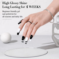 Conjunto de geles Double Rhythm en caja, colores brillantes para nail art.