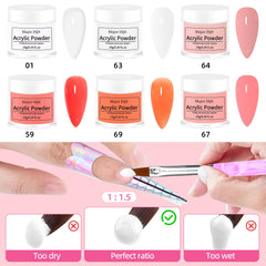 Poudres acryliques DouborQ: choix colorés pour personnaliser vos ongles.