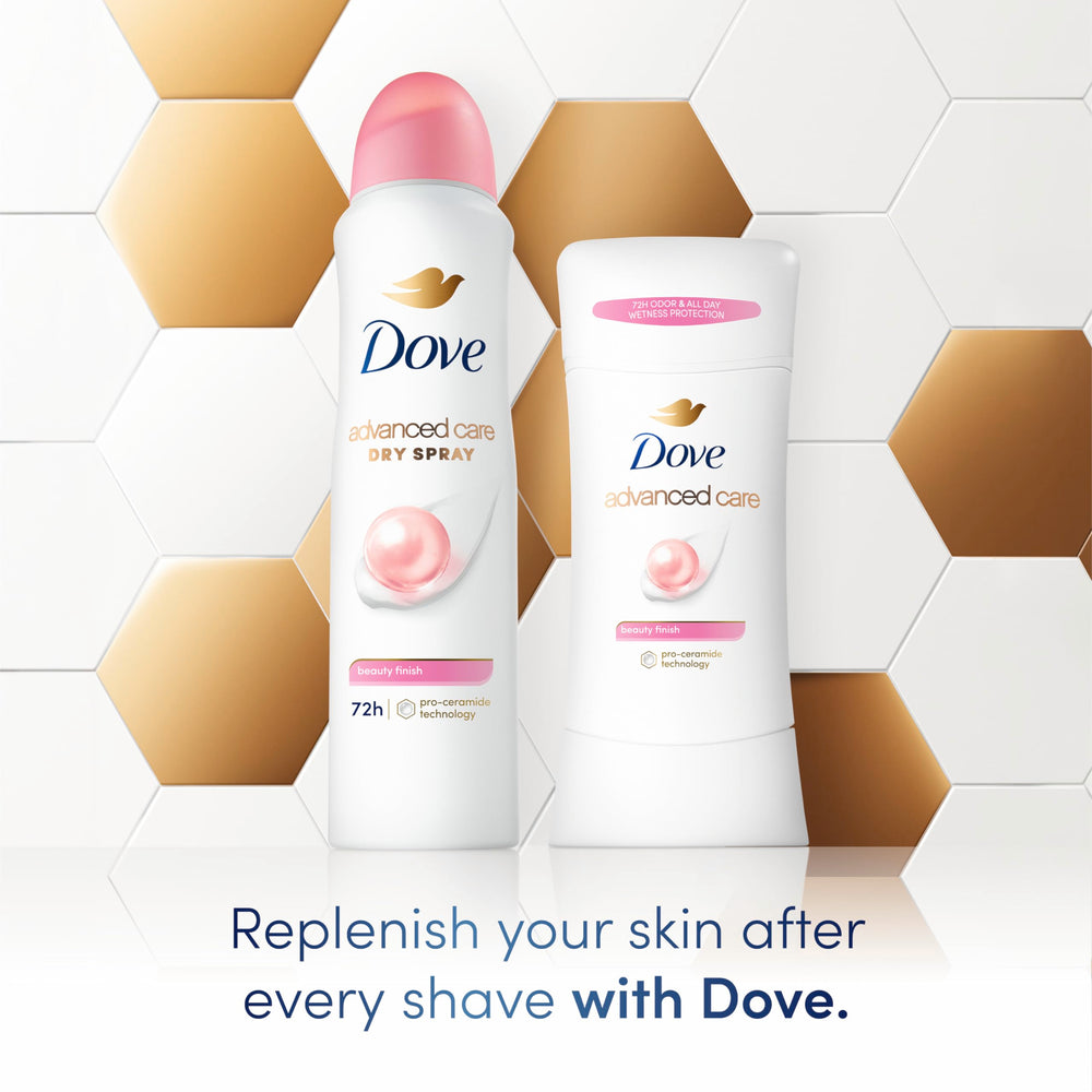 Dove Advanced Care Beauty Finish delivers all-day sweat protection for active days.