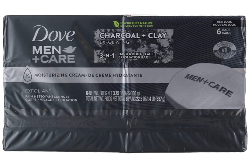 Dove barra masculina Elements: cuidado de la piel con carbón-arcilla