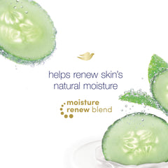 Dove Cucumber Green Tea: close-up de ingredientes visibles que nutren la piel