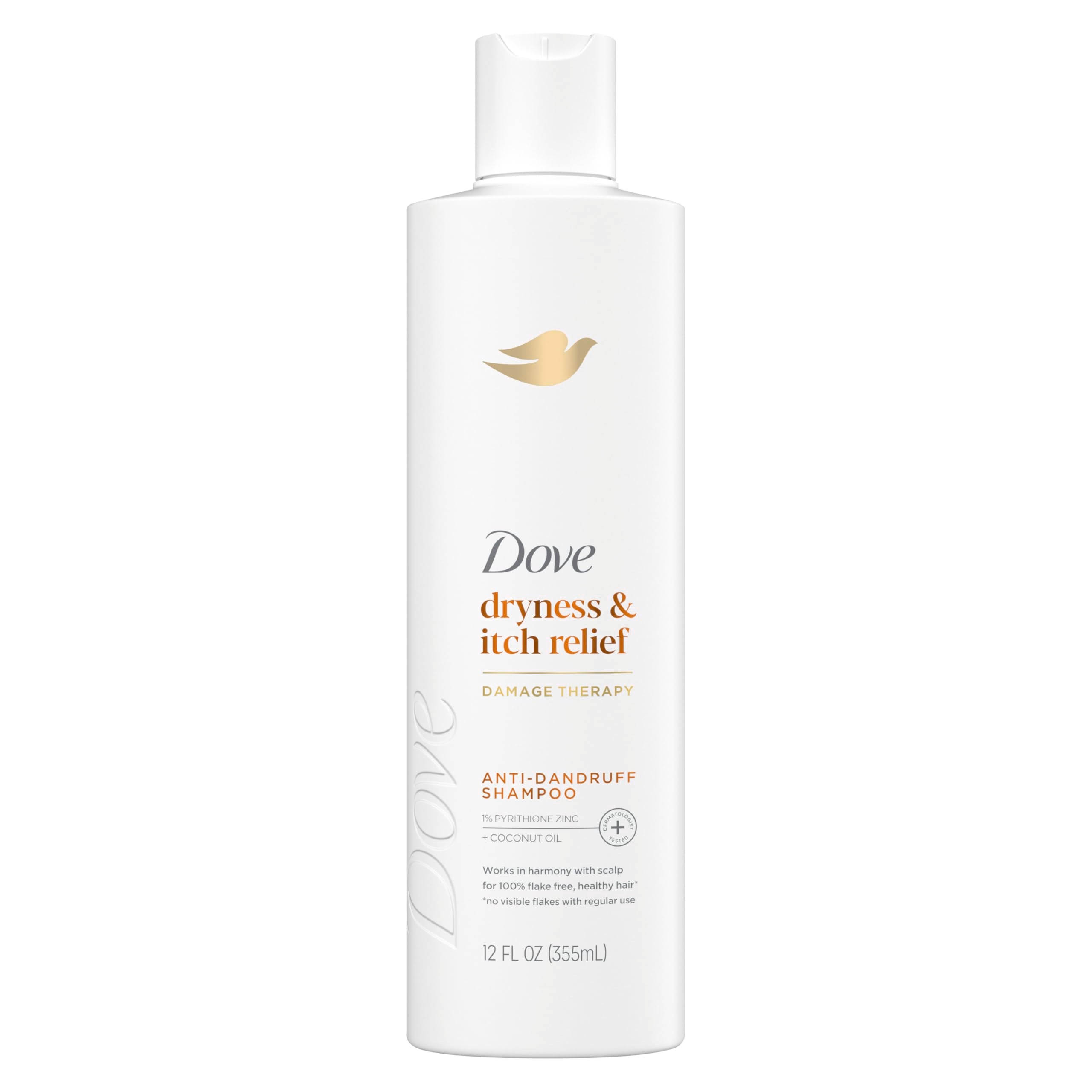 Dove Damage Therapy Derma champú, botella para cuero cabelludo sensible.