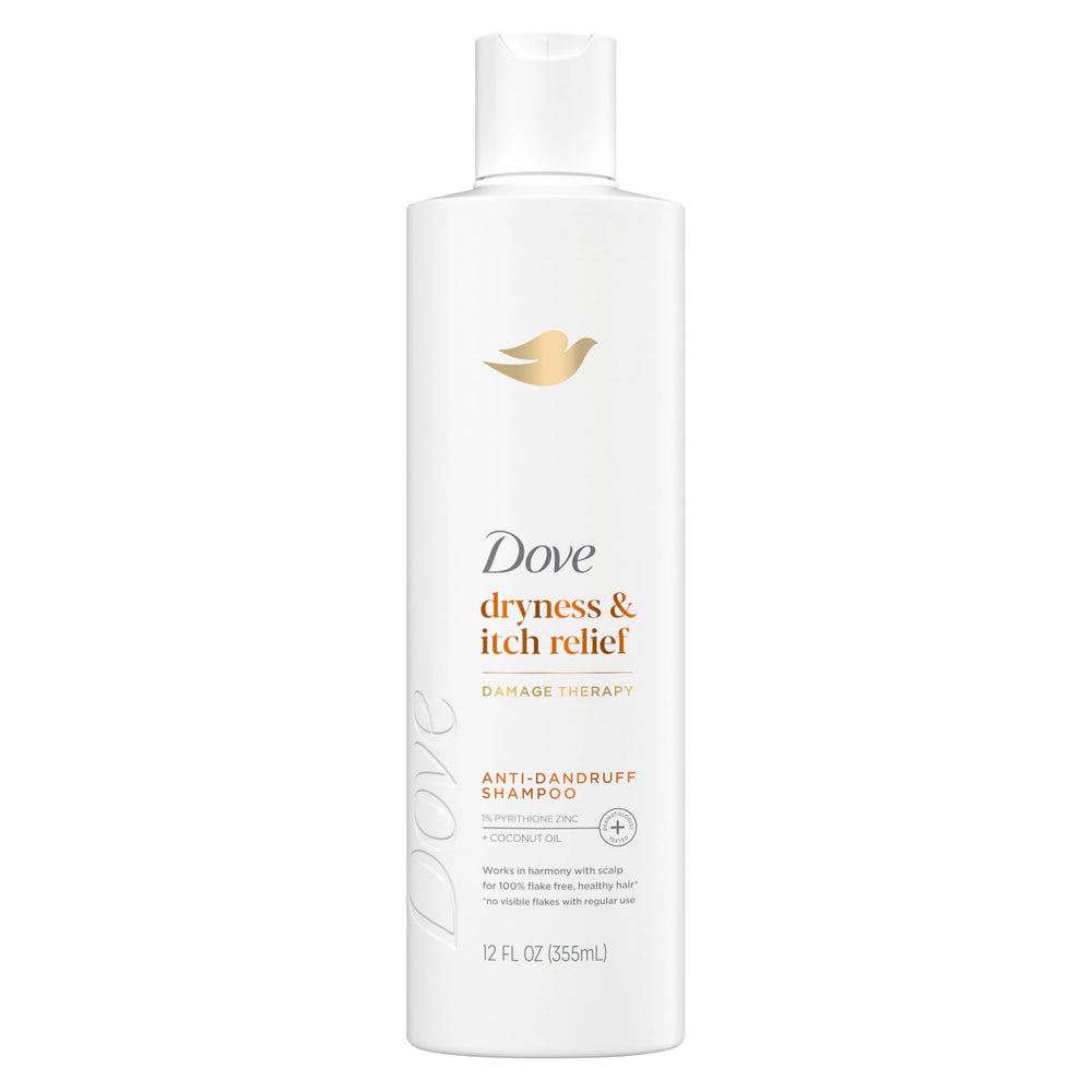 Dove Damage Therapy Derma champú, botella para cuero cabelludo sensible.