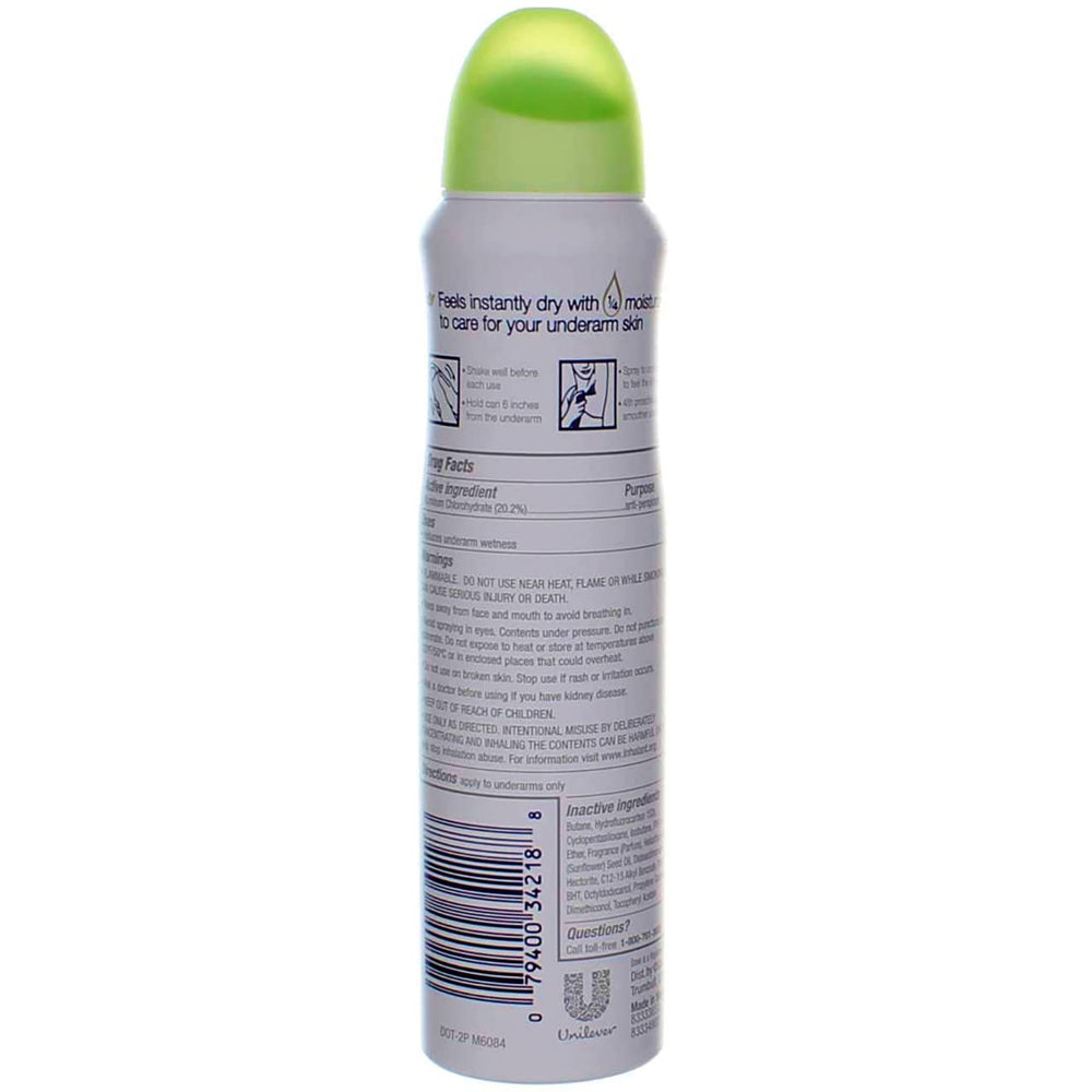 Dove Deodorant Dry Spray Cool Essentials 3-pack packaging.