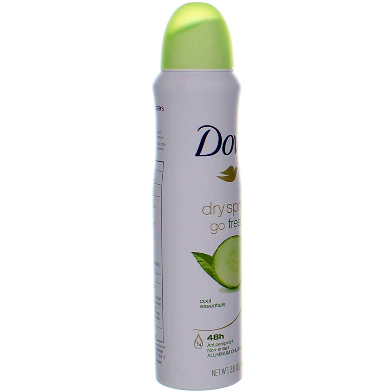 Dove Dry Spray underarm moisturizers close-up for softer skin.