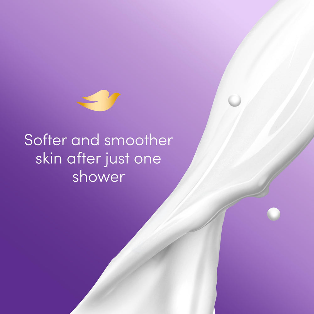 Ducha relajante con Dove para rutina diaria calma.