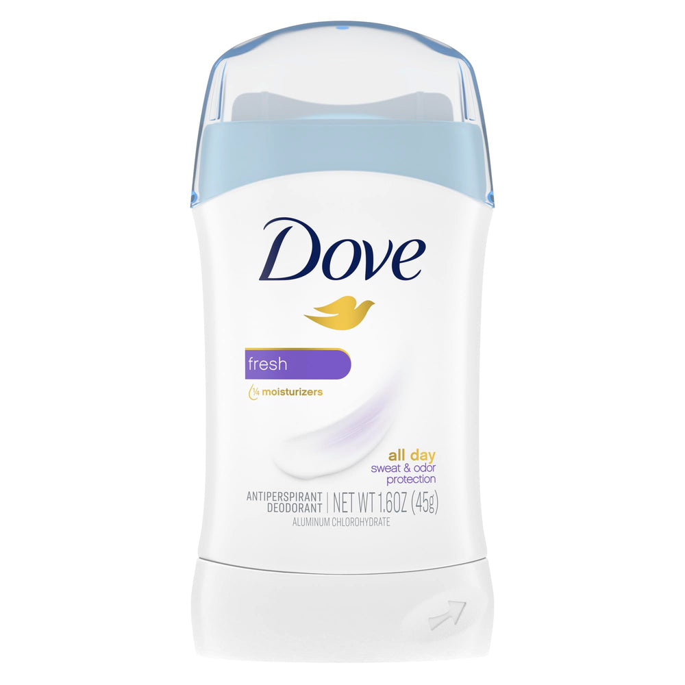 Dove Invisible Solid Fresh, barra desodorante, proporciona sensación de frescura diaria sin manchas.