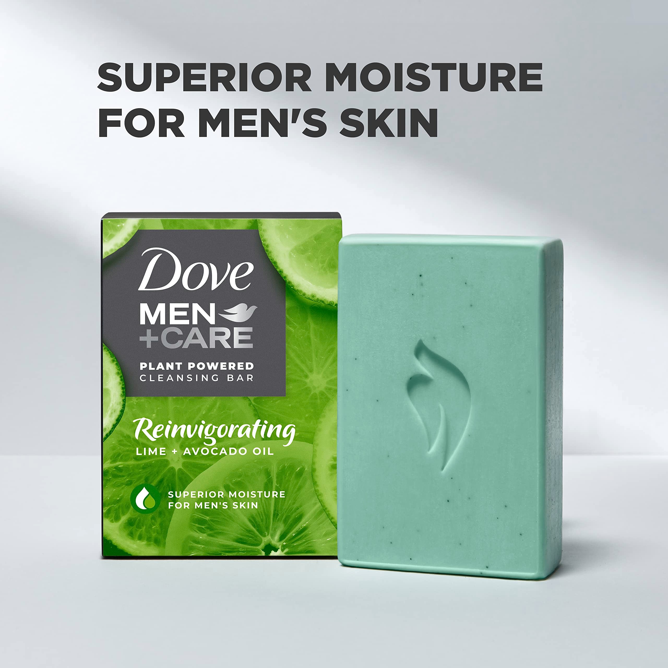 Jabón 4-en-1 Dove Men+Care para uso diario en cuerpo, rostro y cabello.