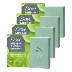 Jabón Dove Men+Care con lima y aguacate para piel suave.