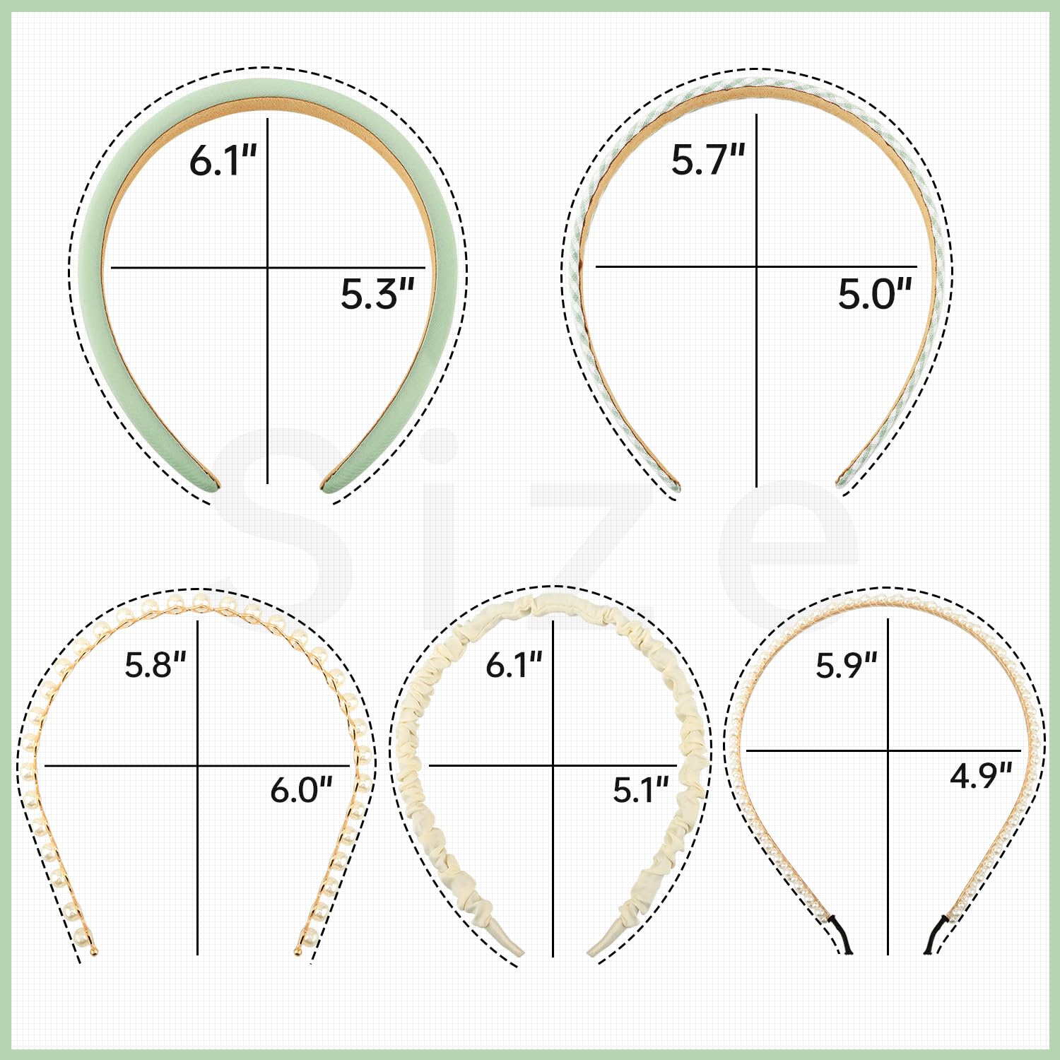 Diadema verde de diseño multicapas para añadir volumen.