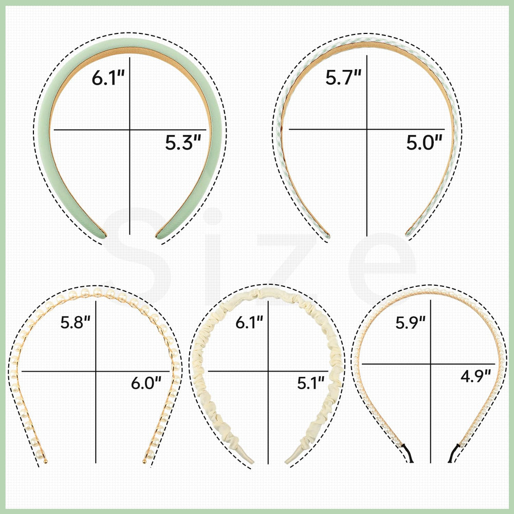 Diadema verde de diseño multicapas para añadir volumen.