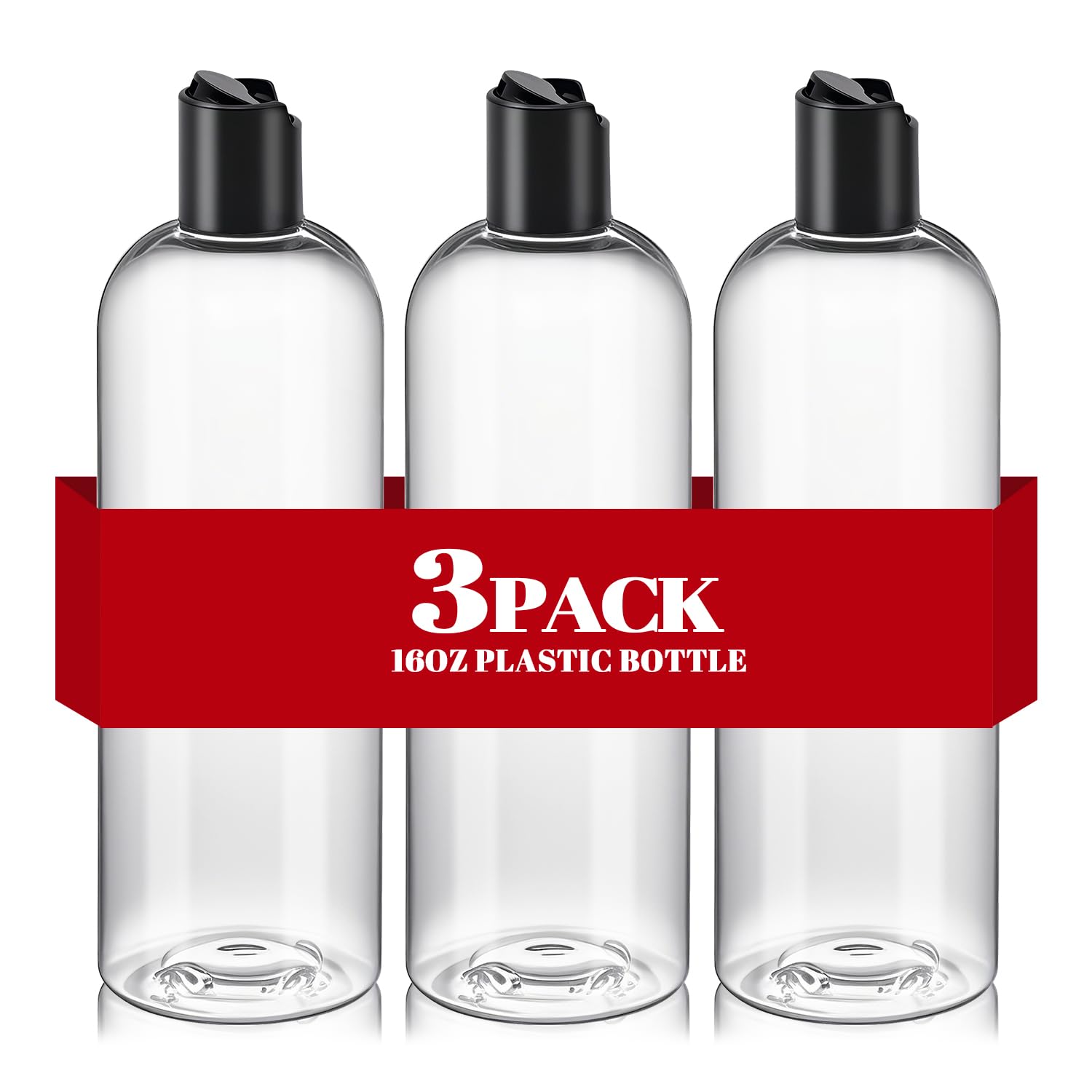 Botellas plásticas transparentes de DPLASKA de 500 ml para distinguir líquidos fácilmente.