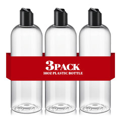 Botellas plásticas transparentes de DPLASKA de 500 ml para distinguir líquidos fácilmente.