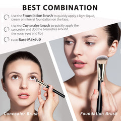 Dpolla pincel-concealer-impecable: precisión en zonas delicadas para acabado limpio.