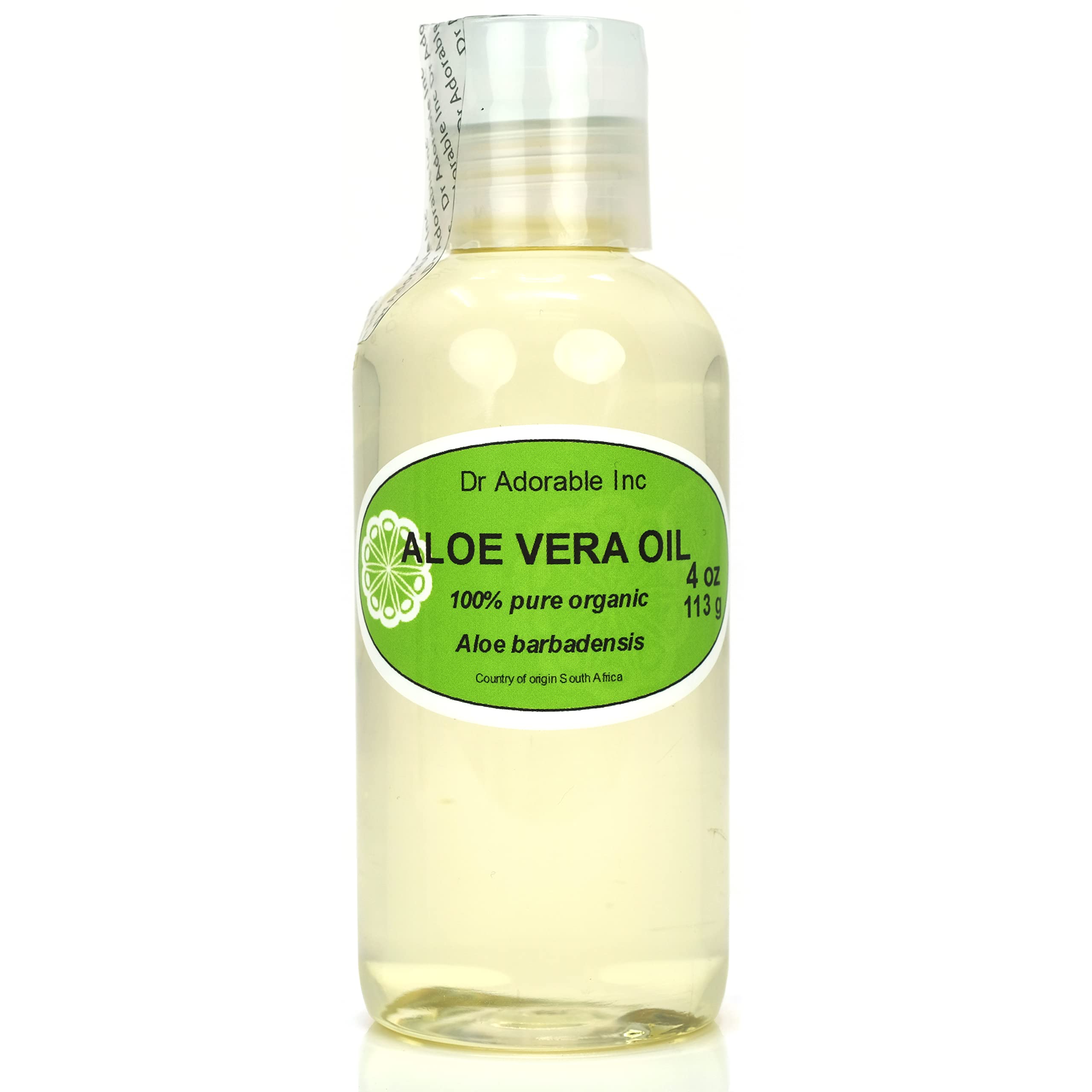 Dr Adorable Aceite de Aloe Vera, botella 4oz, hidratación suave para la piel