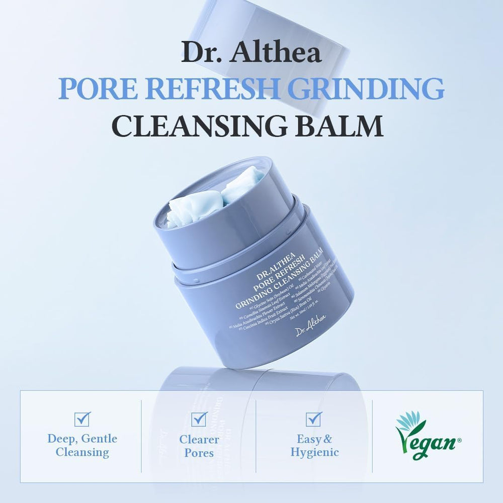 Dr.Althea bálsamo con té verde para limpieza profunda de poros y piel suave.